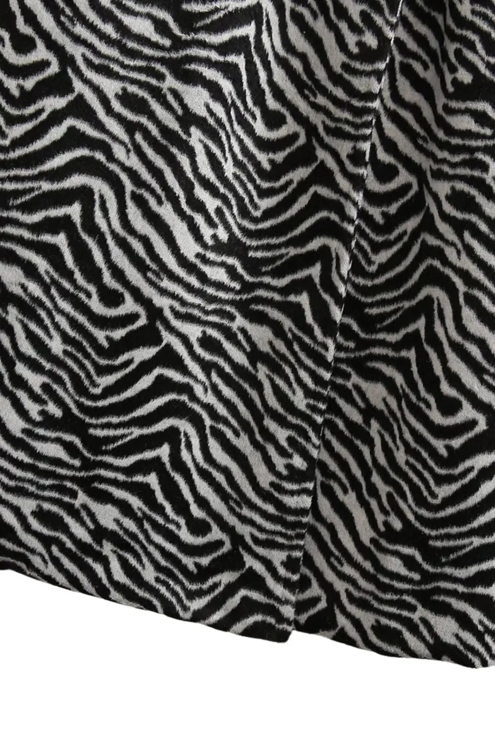 ' Jason' Zebra Print Mid-Length Wool Coat