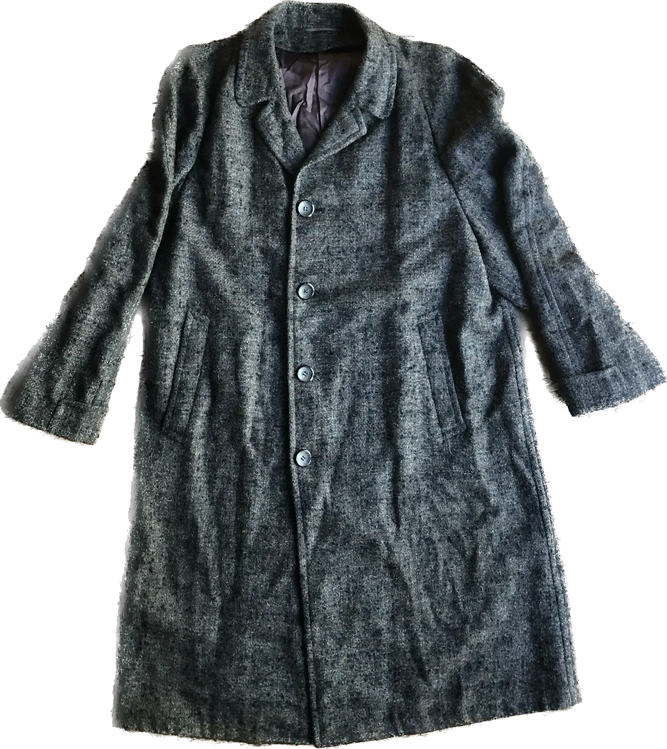 1950s Penneys Town Clad Tweed Overcoat       L