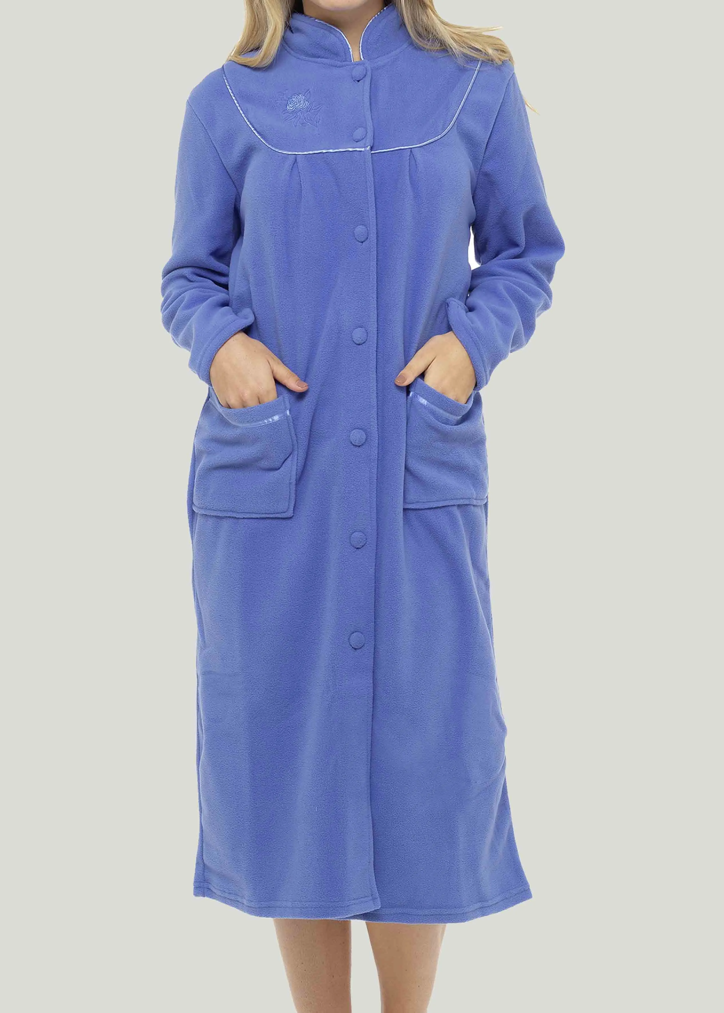 2 Pack Cosy VELCRO® Brand Fastening LS Nightdress & Dressing Gown Bundle