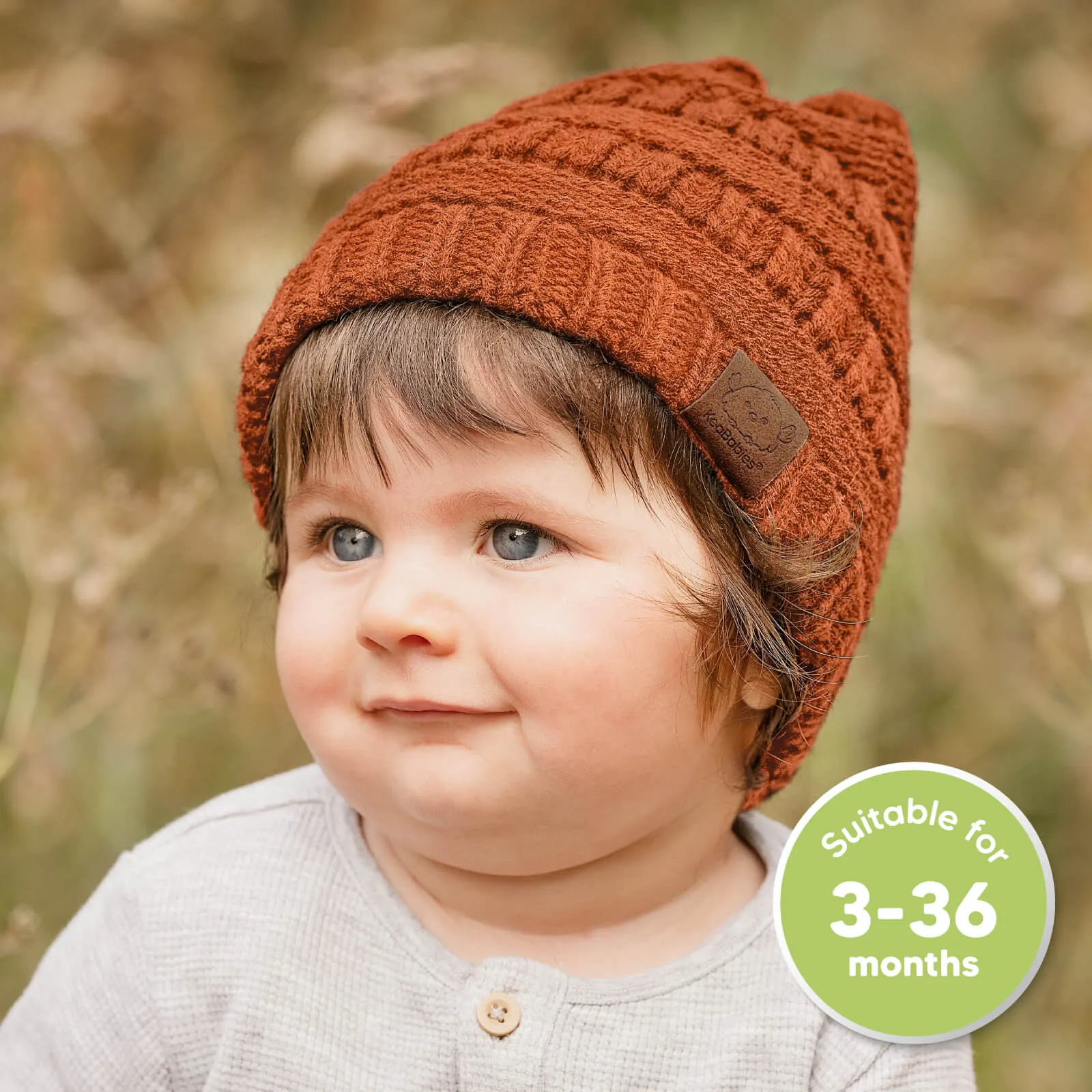 3-Pack Warmzy Baby Beanies (Tawny, M)