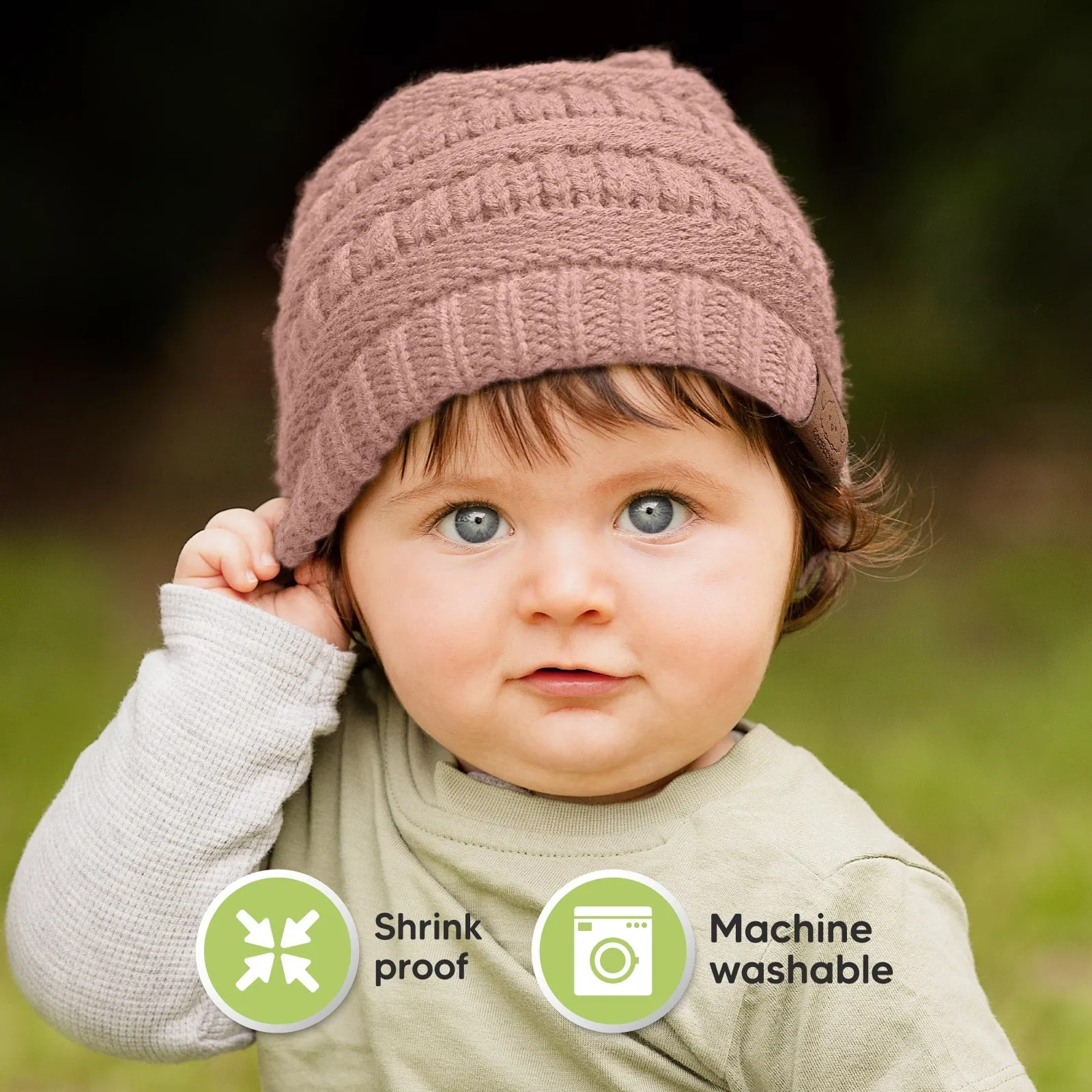 3-Pack Warmzy Baby Beanies (Tawny, M)