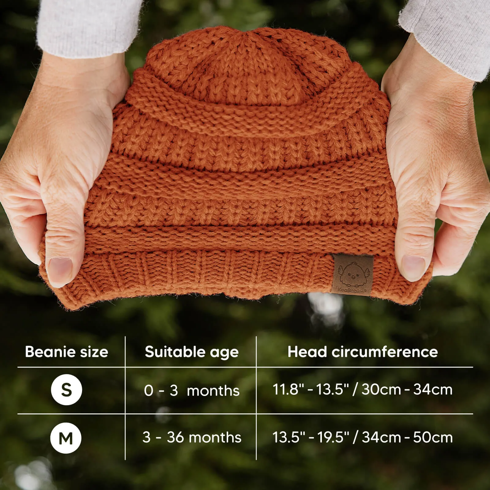 3-Pack Warmzy Baby Beanies (Tawny, M)