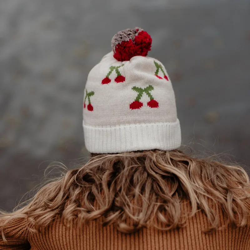 Acorn Cherry Beanie