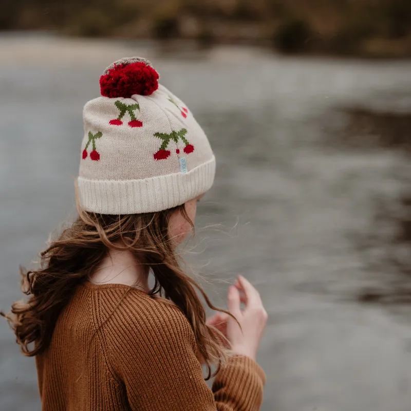 Acorn Cherry Beanie