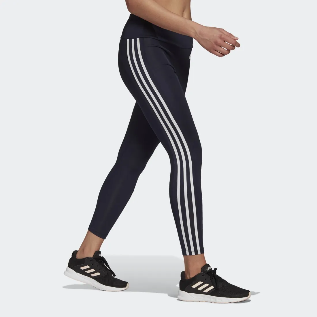 adidas designed to Move High-Rise 3-Stripes Women's Sport Tights