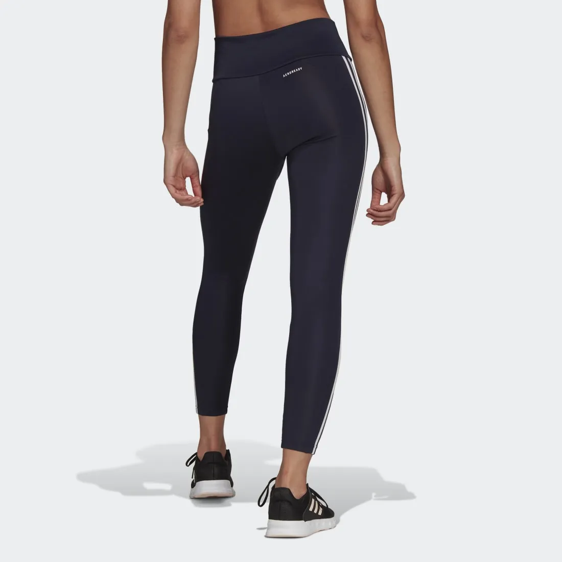 adidas designed to Move High-Rise 3-Stripes Women's Sport Tights