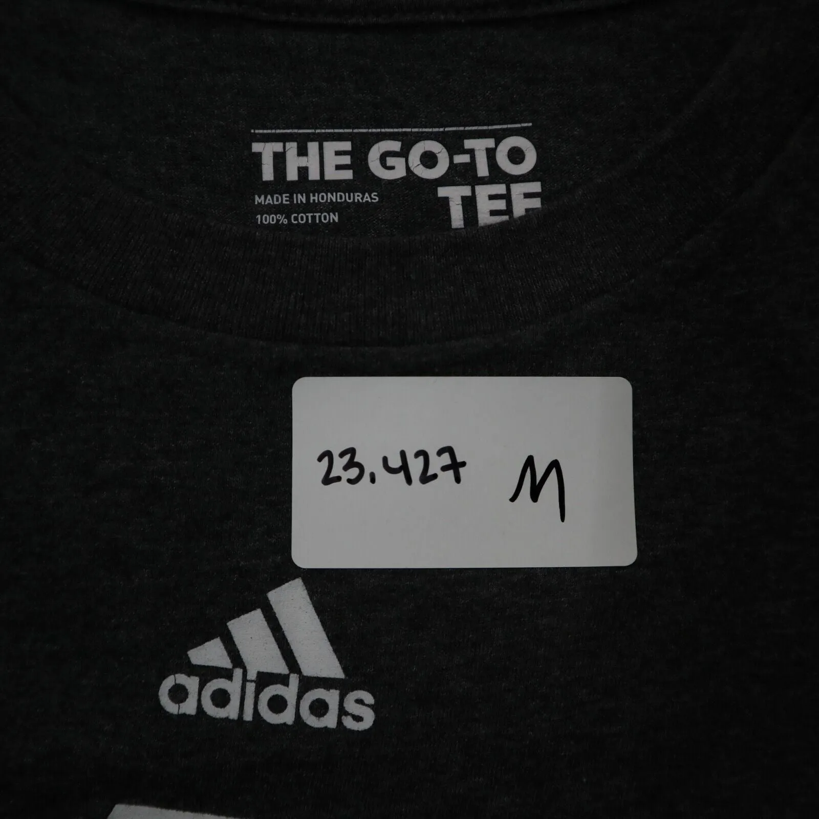 Adidas Go To Tee Mens T-Shirt Short Sleeve 100% Cotton Logo Black Size Medium