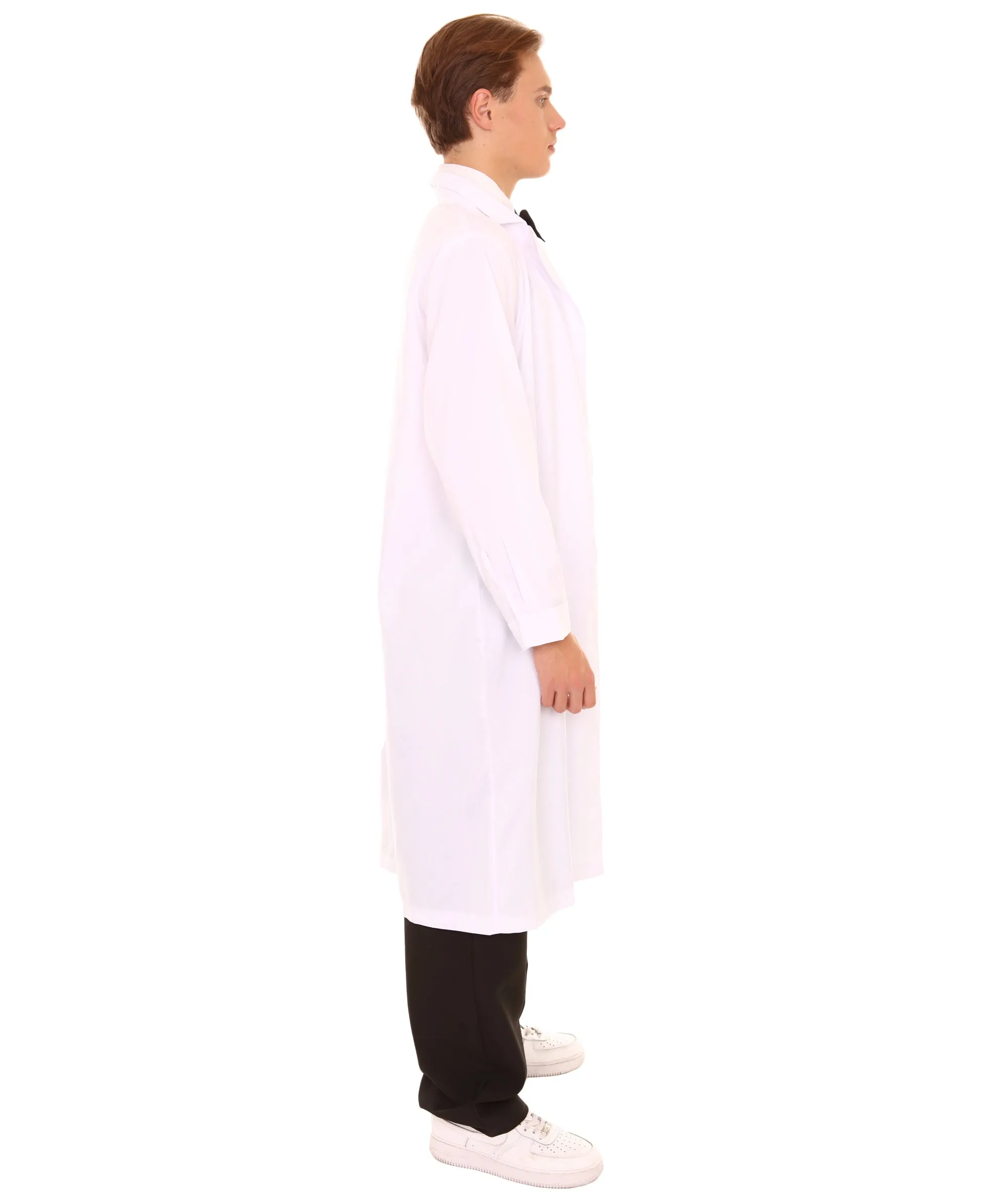 Adult Men's Crazy Scientist Doctor Robe Coat Costume | White Cosplay Costume