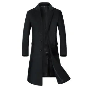 Advbridge A Long Jacket Below The Knee,Men&#39;s Overcoat,Wool Content 51%,Men Coats,Wool Coat Men,Long Coat Men,men Coats, coats for men