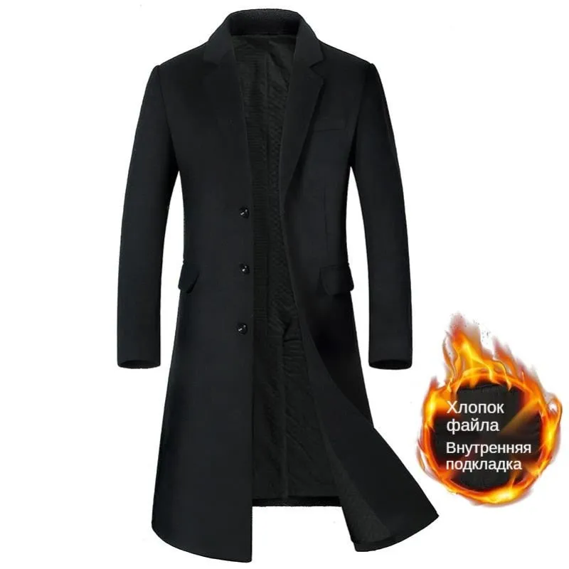 Advbridge A Long Jacket Below The Knee,Men&#39;s Overcoat,Wool Content 51%,Men Coats,Wool Coat Men,Long Coat Men,men Coats, coats for men