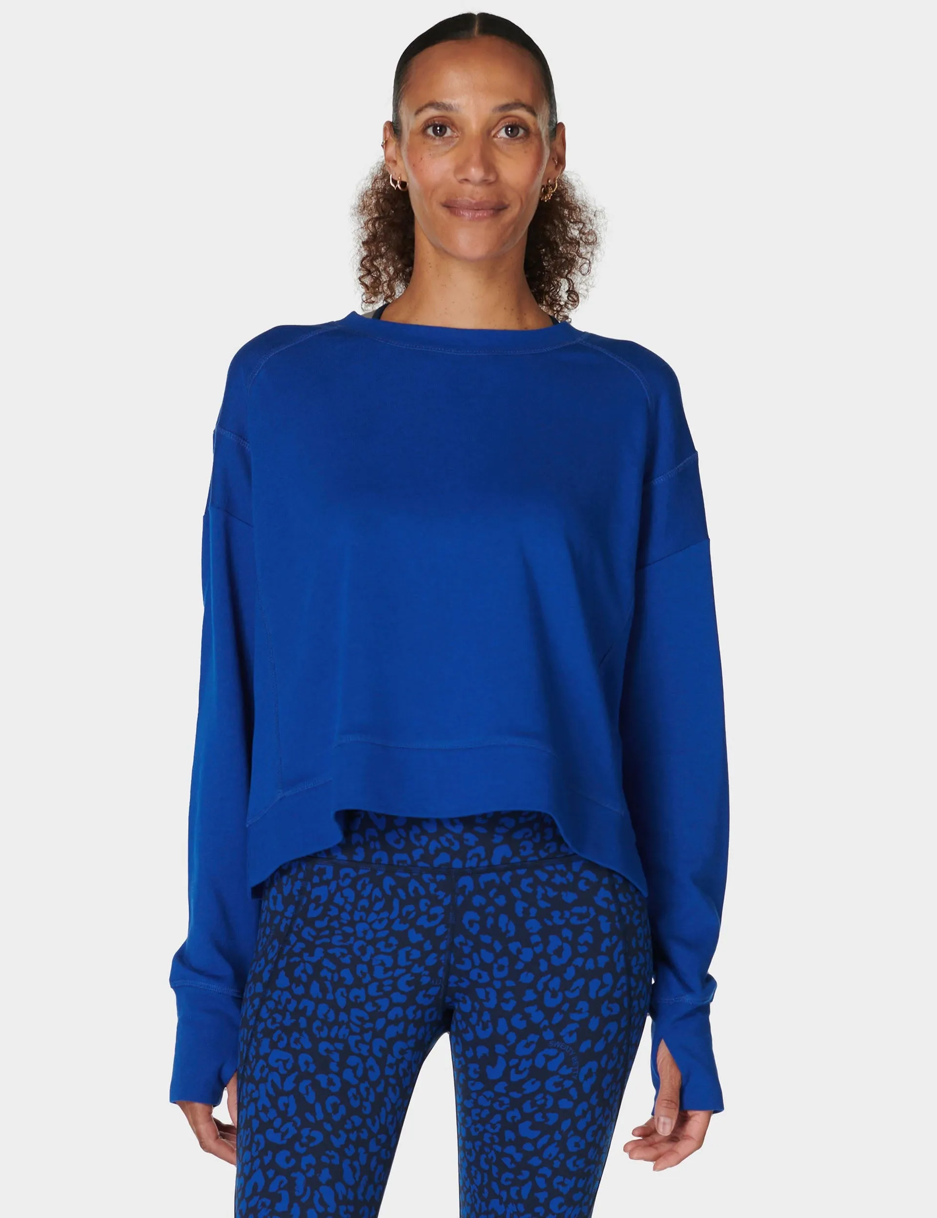 After Class Crop Sweatshirt - Lightning Blue