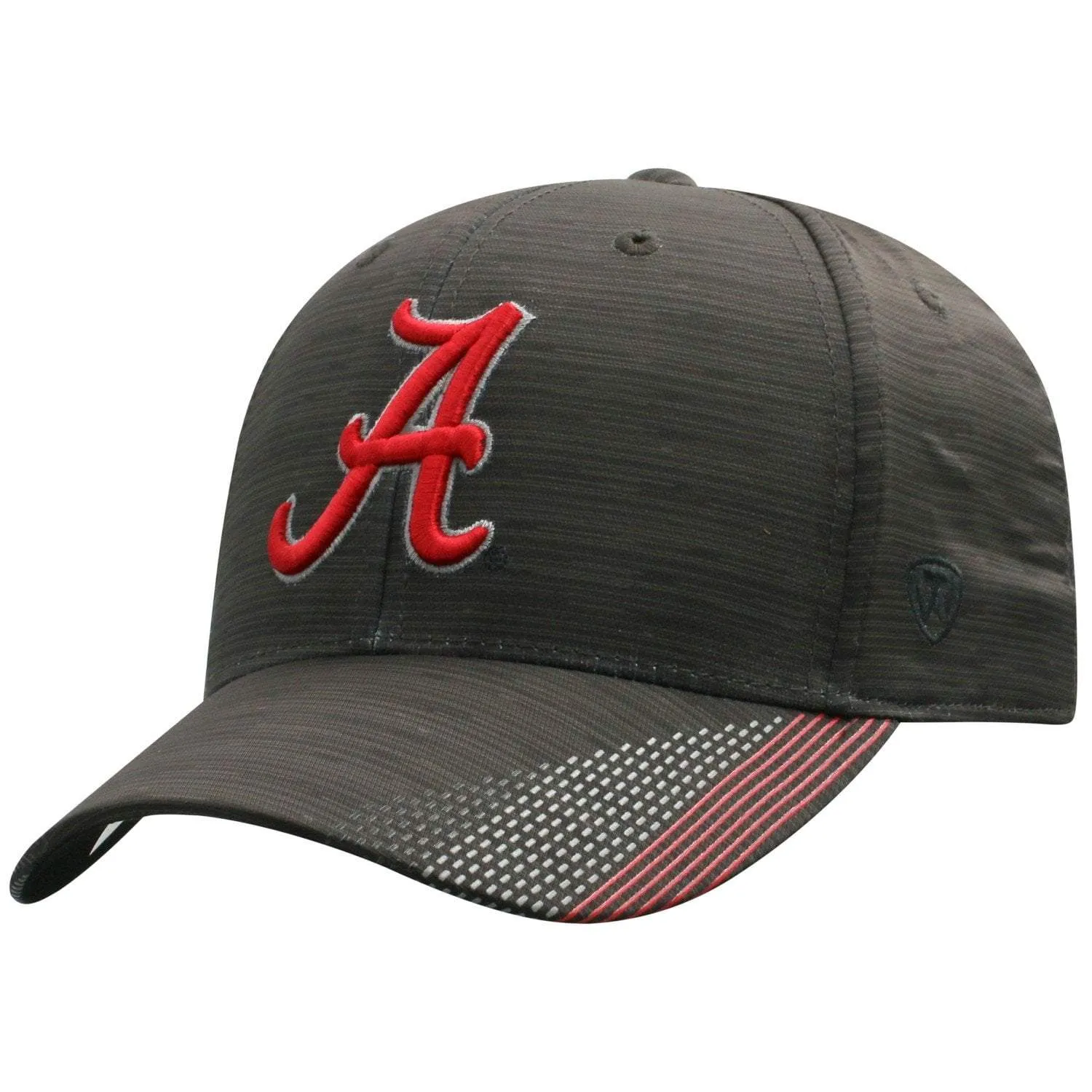 Alabama Crimson Tide TOW Black "Trace" Structured Flexfit Fitted Hat Cap