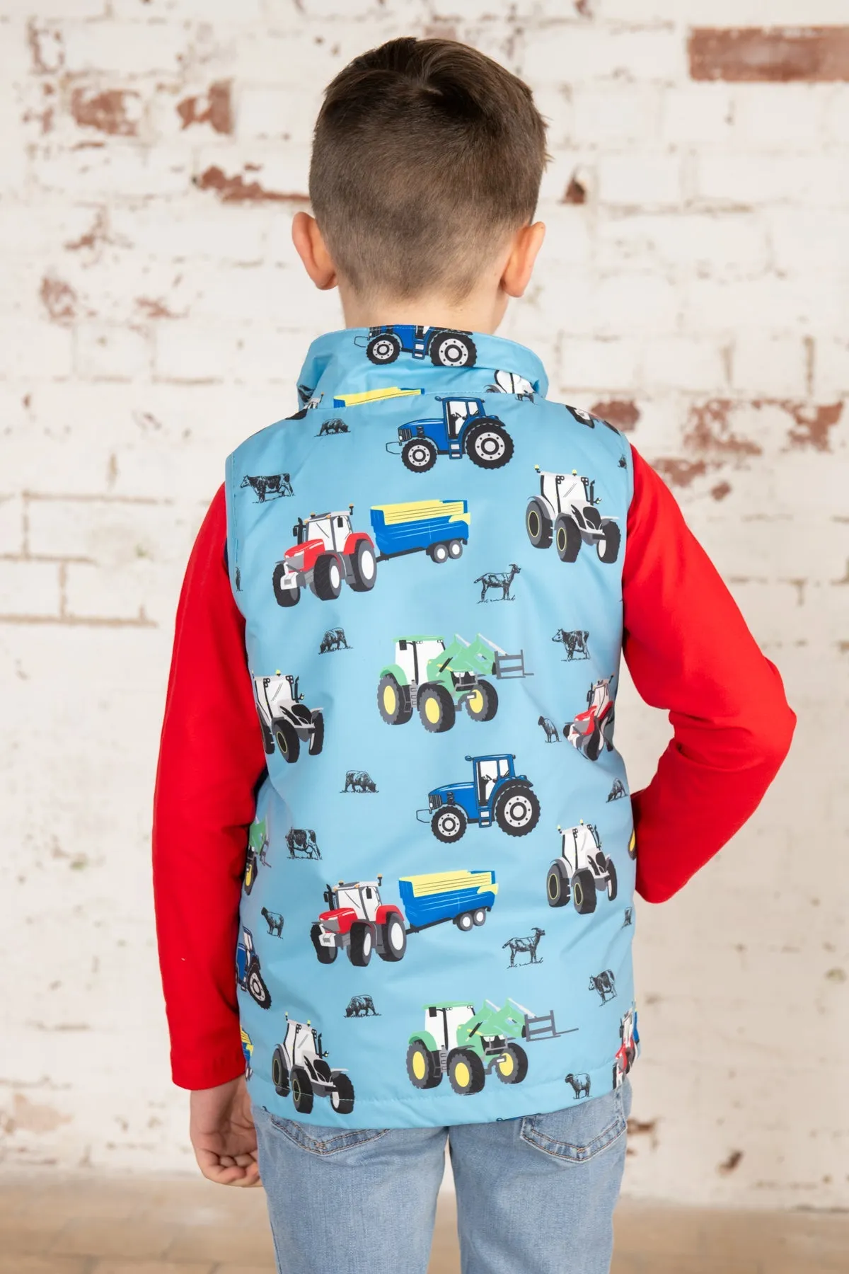 Alex Gilet - Blue Tractor Print