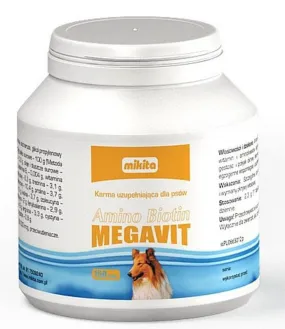 Amino-Biotin Megavit Supplementary coat preparation for dogs 150 tablets