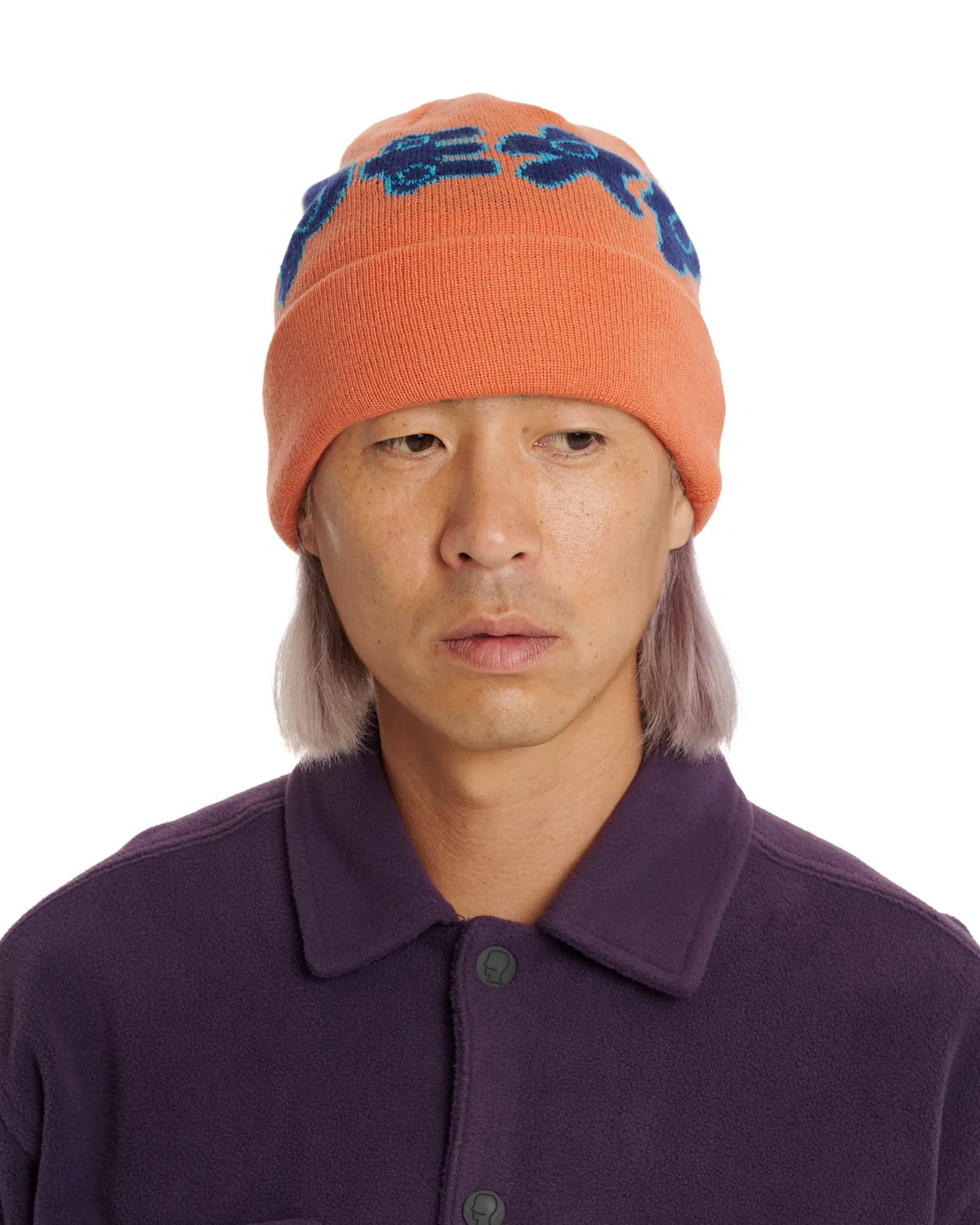 Amoeba Wool Beanie - Burnt Orange