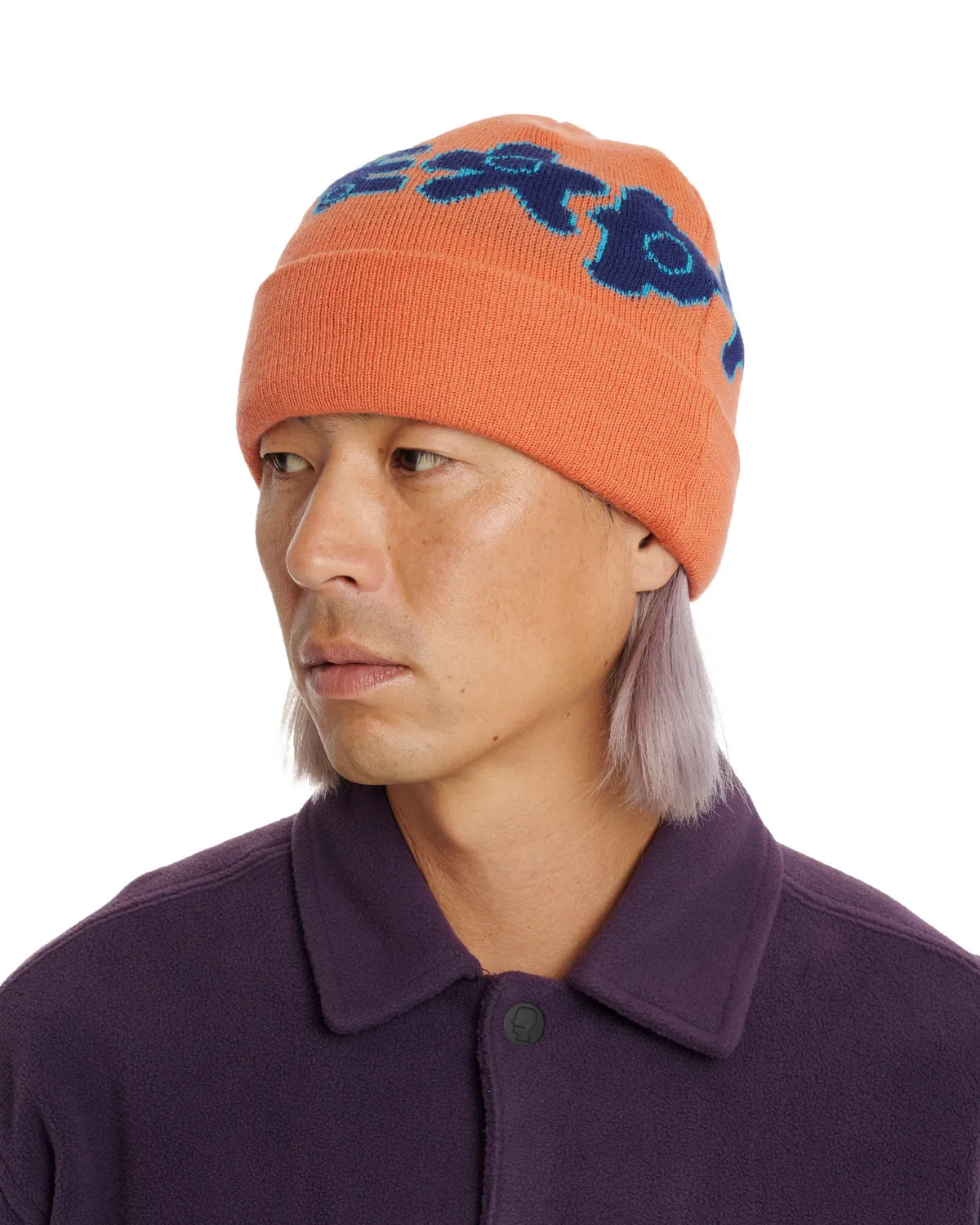 Amoeba Wool Beanie - Burnt Orange