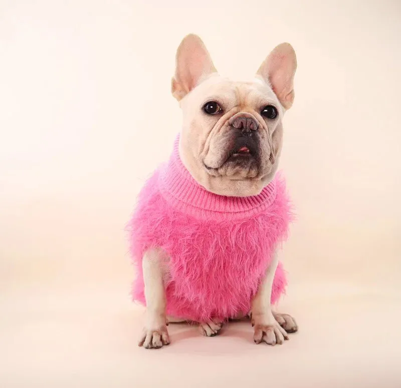 Anniepaw Winter Pet Clothes Luxury Soft Fur Sweater for Small Dogs XS Puppy Chihuahua French Bulldog Monos para perros