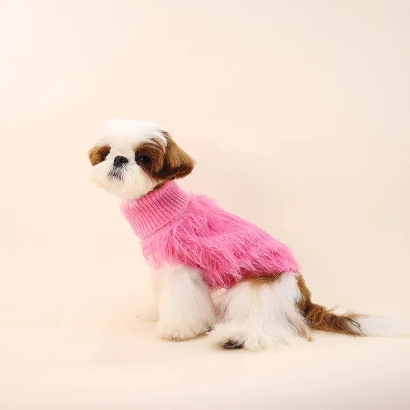 Anniepaw Winter Pet Clothes Luxury Soft Fur Sweater for Small Dogs XS Puppy Chihuahua French Bulldog Monos para perros