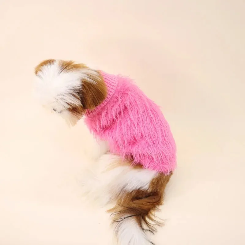 Anniepaw Winter Pet Clothes Luxury Soft Fur Sweater for Small Dogs XS Puppy Chihuahua French Bulldog Monos para perros