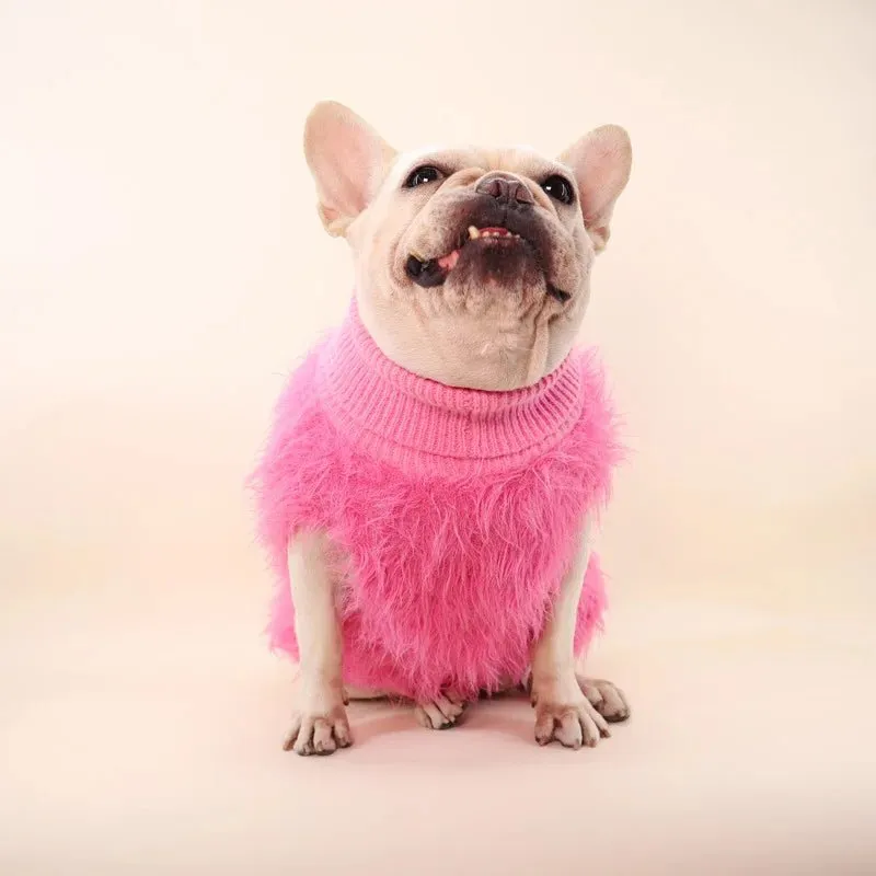 Anniepaw Winter Pet Clothes Luxury Soft Fur Sweater for Small Dogs XS Puppy Chihuahua French Bulldog Monos para perros