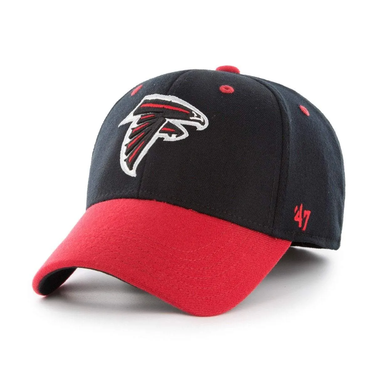 Atlanta Falcons 47 Brand Black Red Contender Structured Stretch Fit Hat Cap