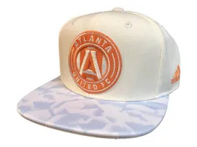 Atlanta United FC Adidas White Structured Adjustable Snapback Flat Bill Hat Cap