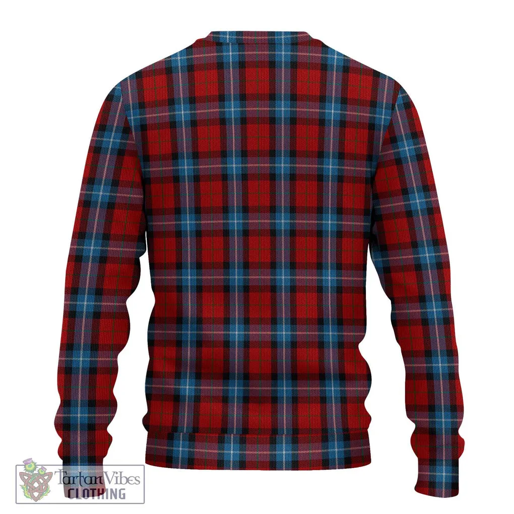 Baillie of Polkemmet Red Tartan Ugly Sweater with Family Crest DNA In Me Style