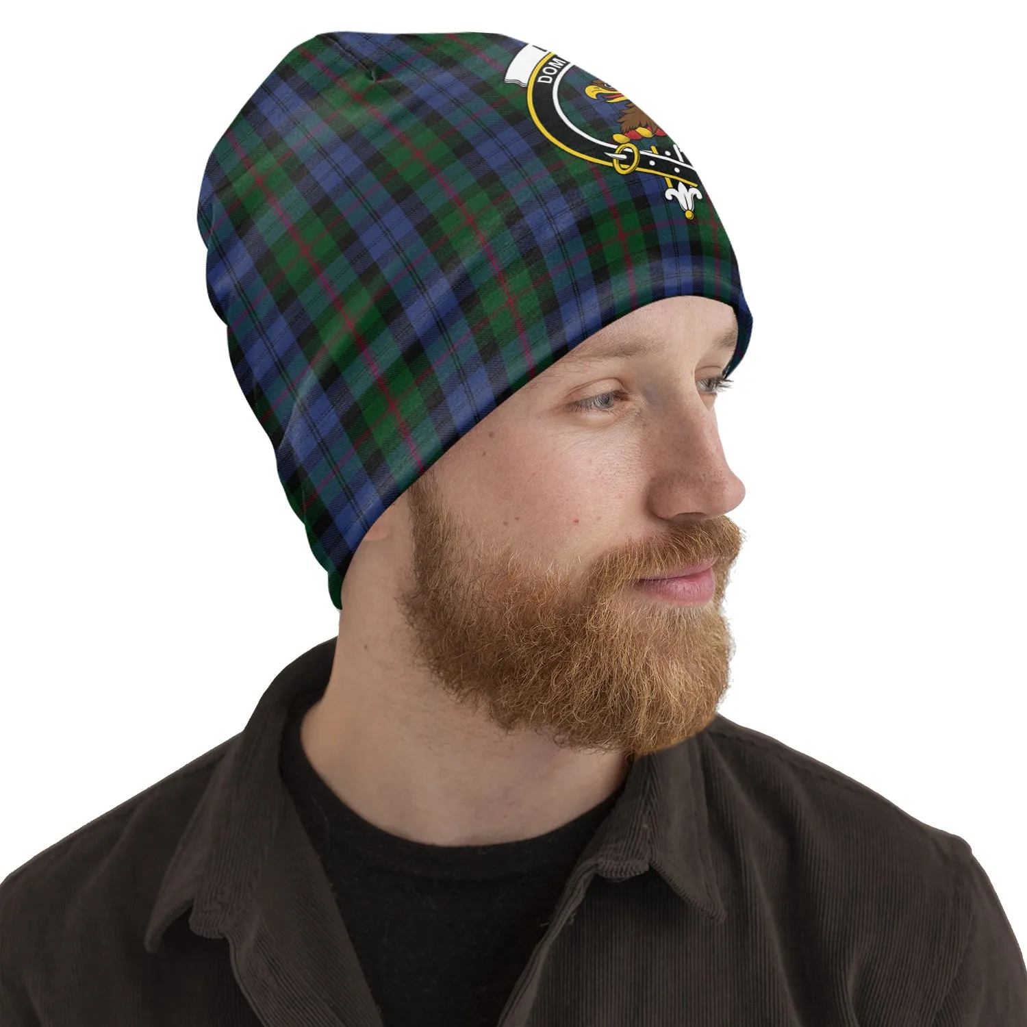 Baird Tartan Beanies Hat with Family Crest