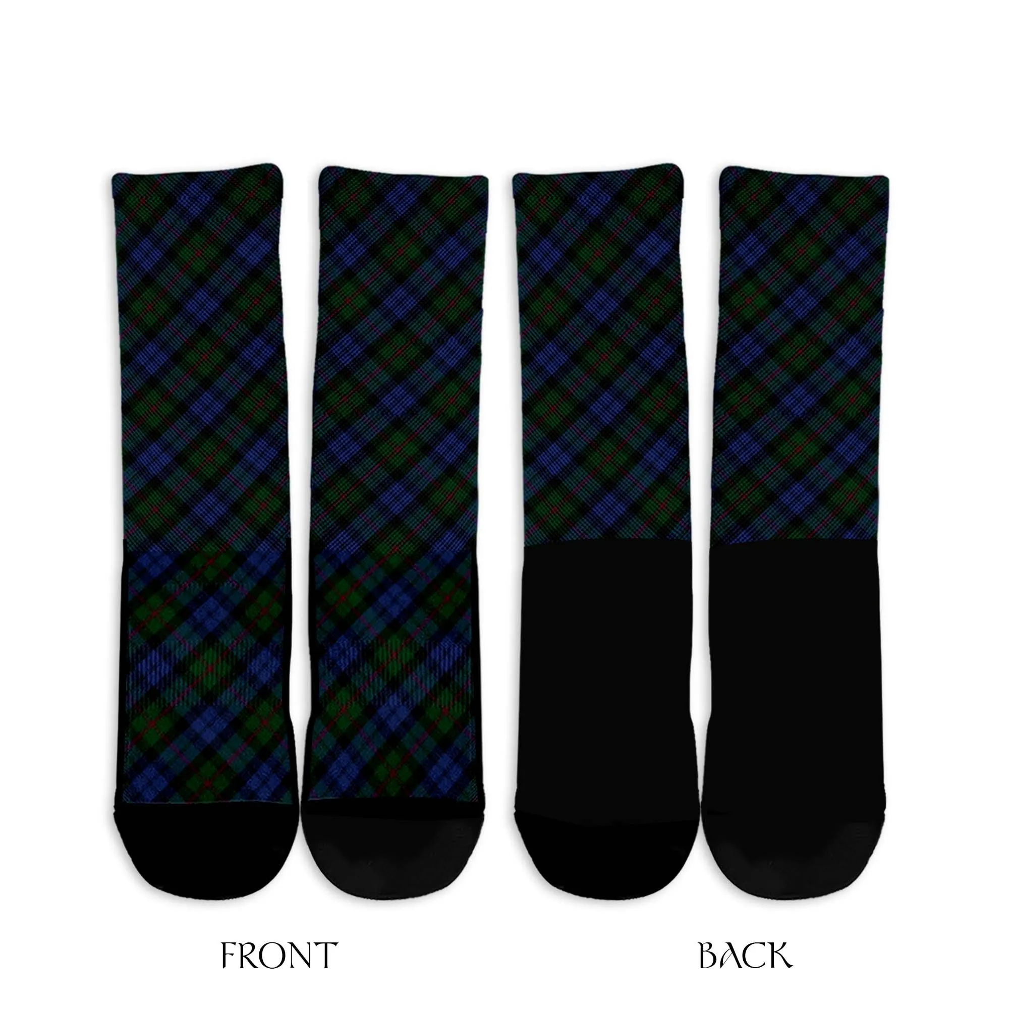 Baird Tartan Crew Socks Cross Tartan Style