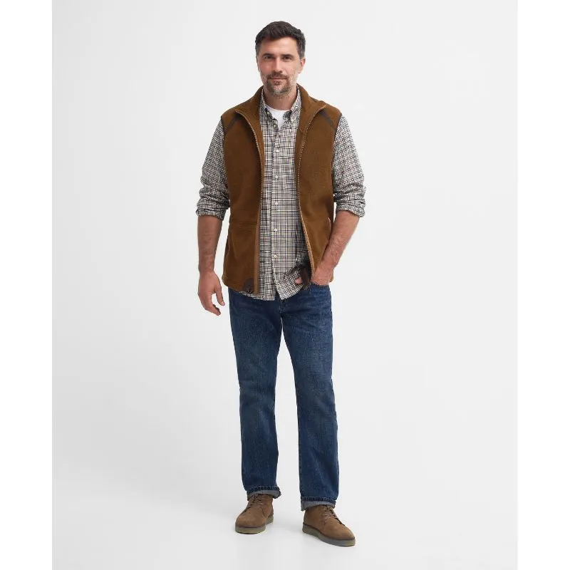 Barbour Langdale Mens Fleece Gilet - Rust Brown