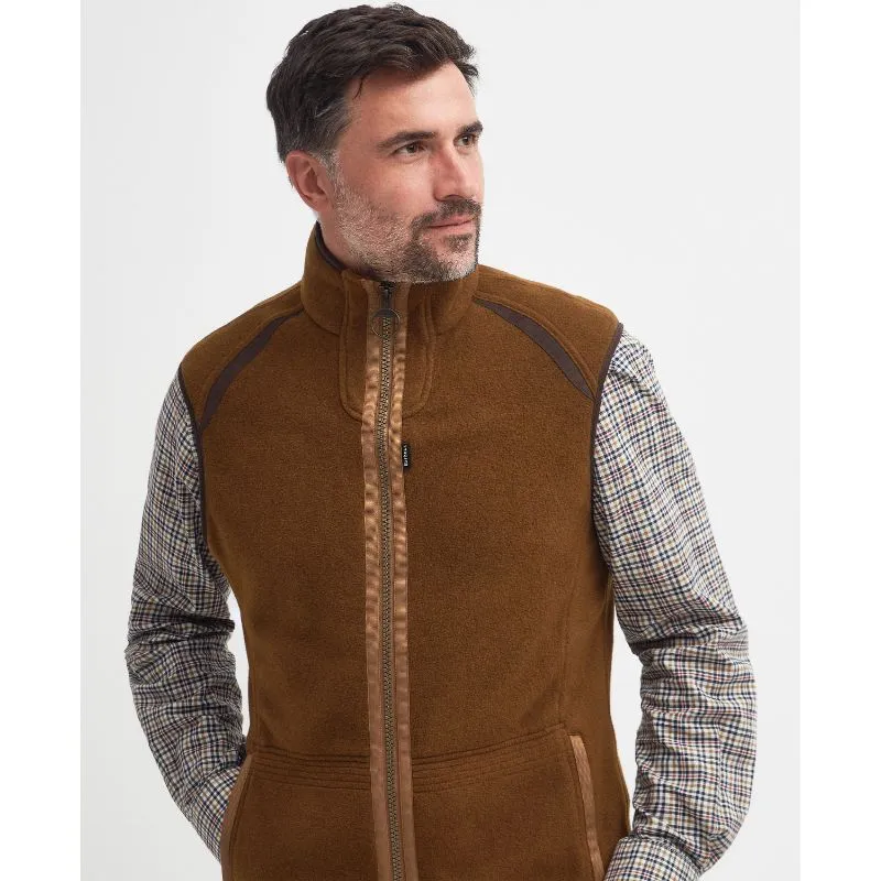 Barbour Langdale Mens Fleece Gilet - Rust Brown