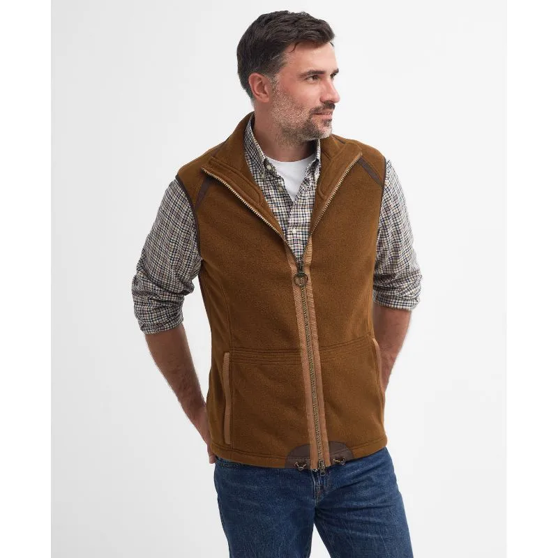 Barbour Langdale Mens Fleece Gilet - Rust Brown