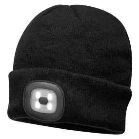 Beanie LED Head Light Black USB