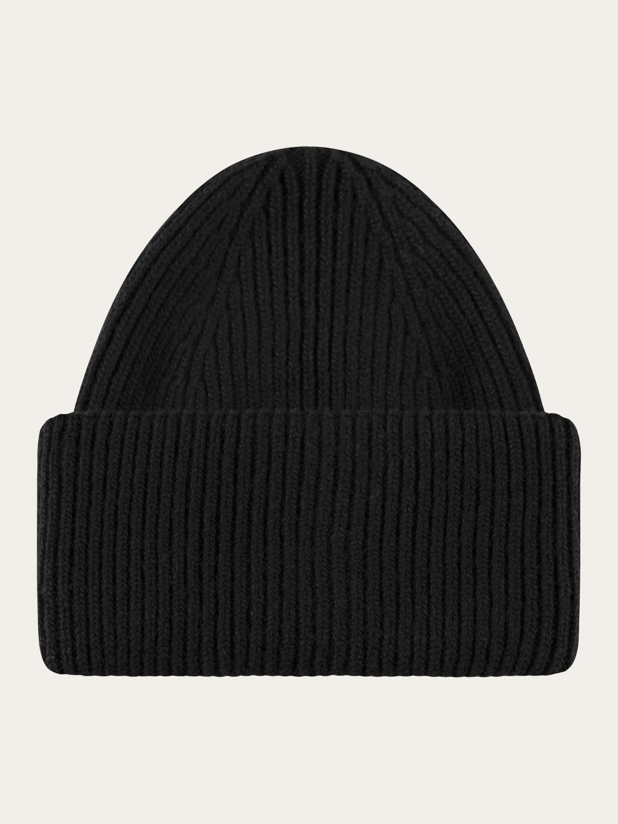 Big rib beanie - Black Jet