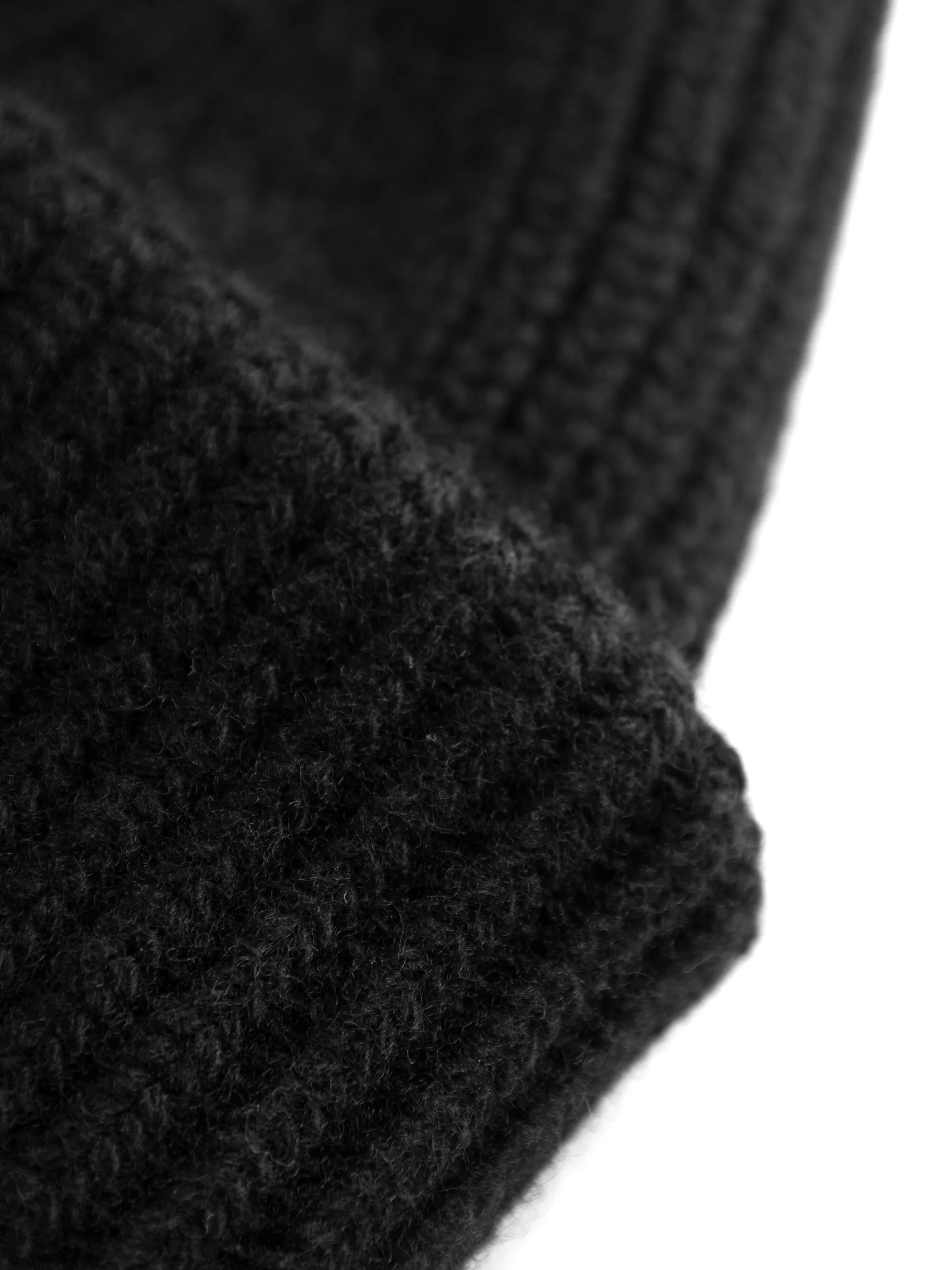 Big rib beanie - Black Jet