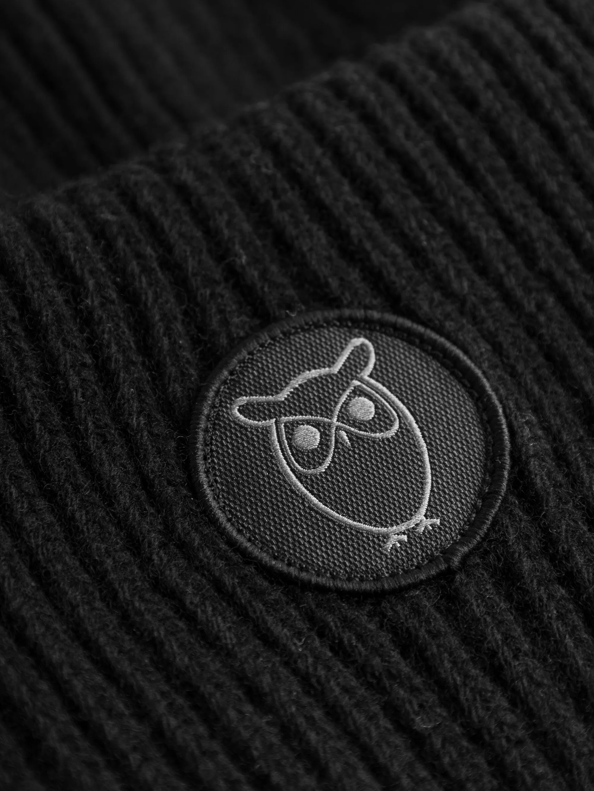 Big rib beanie - Black Jet