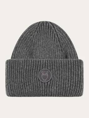 Big rib beanie - Dark Grey Melange