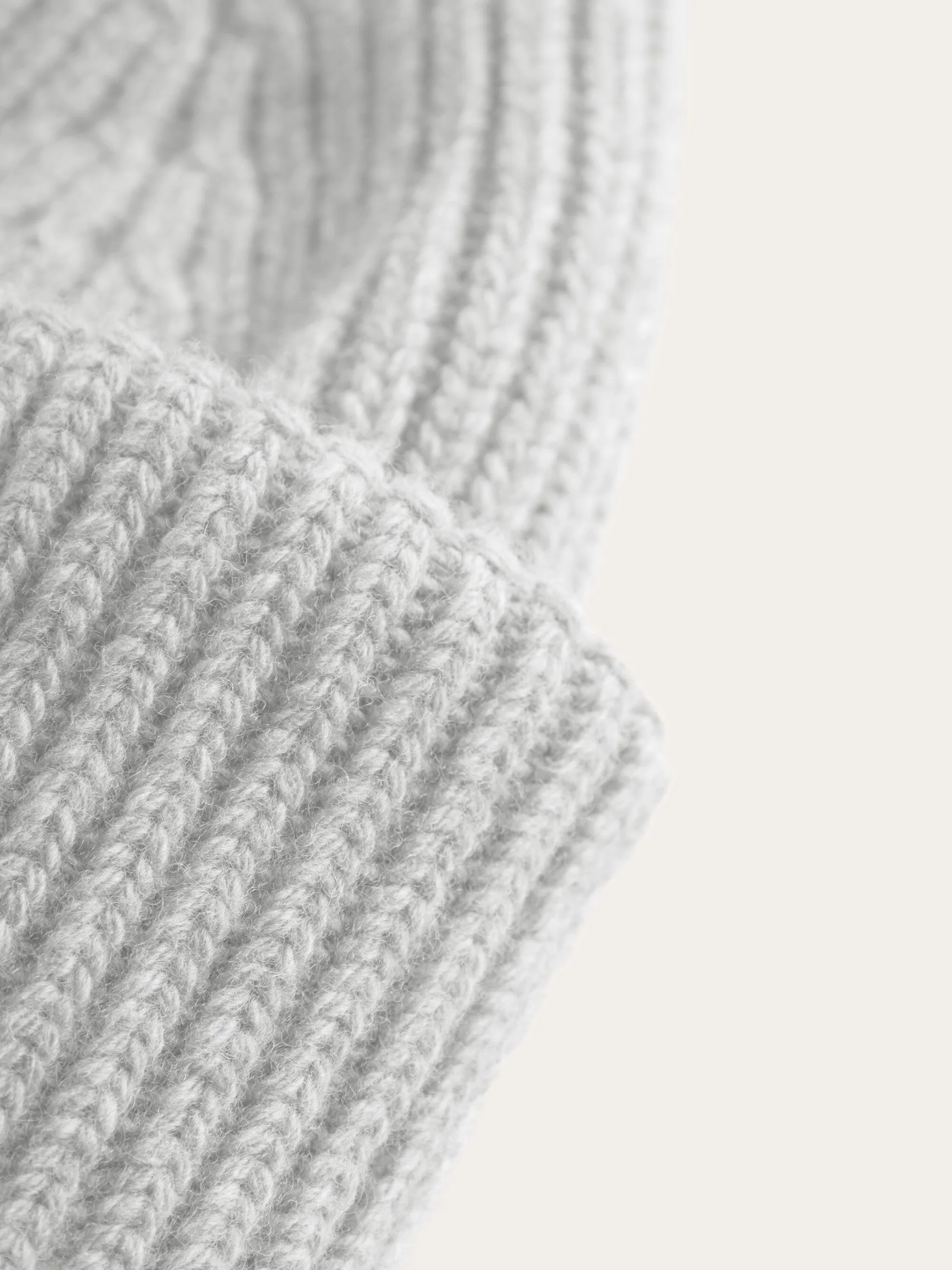 Big rib beanie - Grey Melange