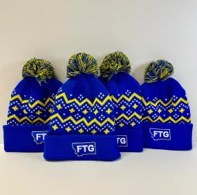 Big Sky Champs Blue FTG Pom Beanie