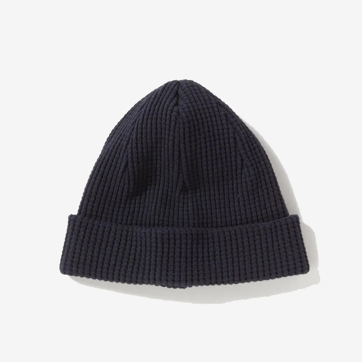 Big Waffle Knit Beanie - Dark Navy