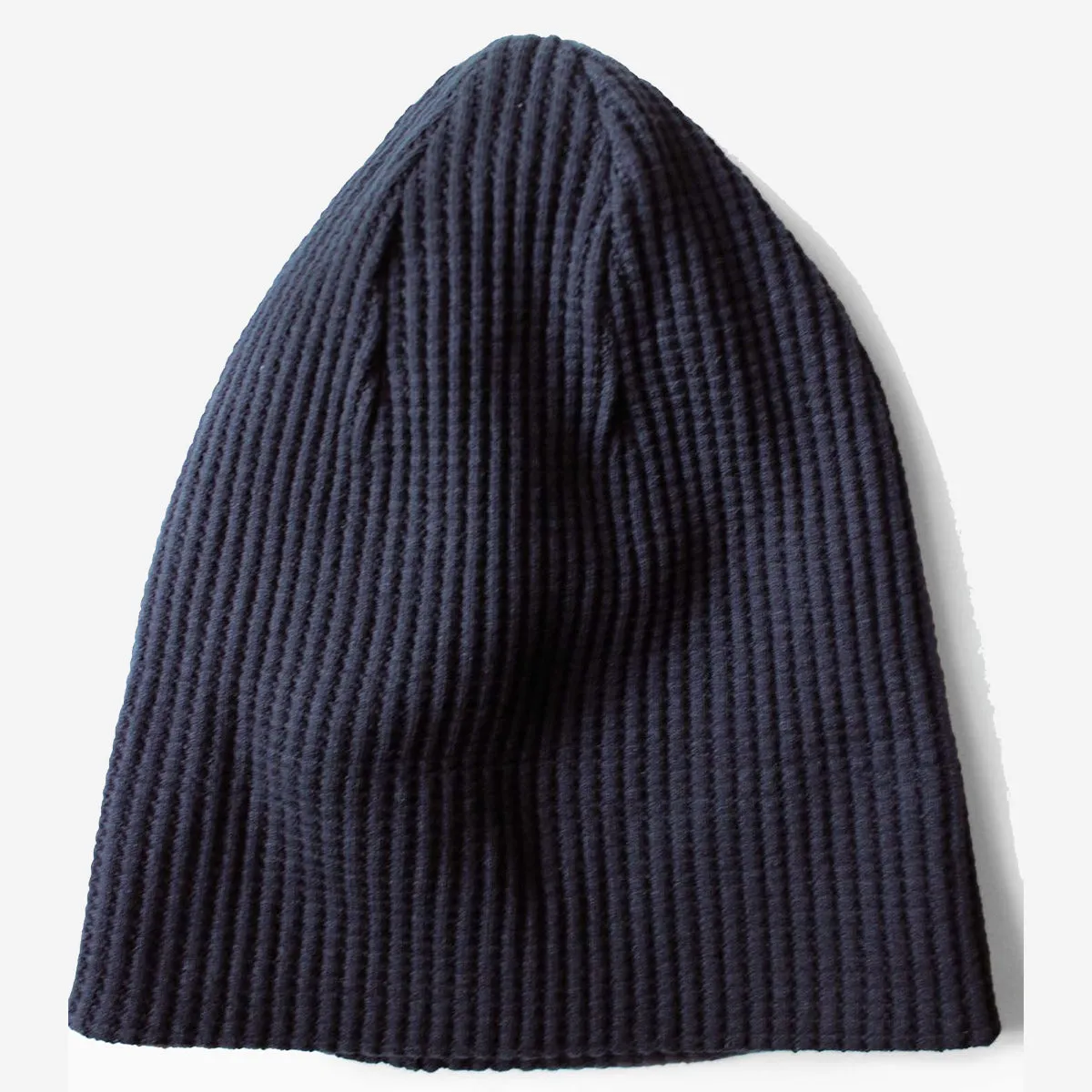 Big Waffle Knit Beanie - Dark Navy