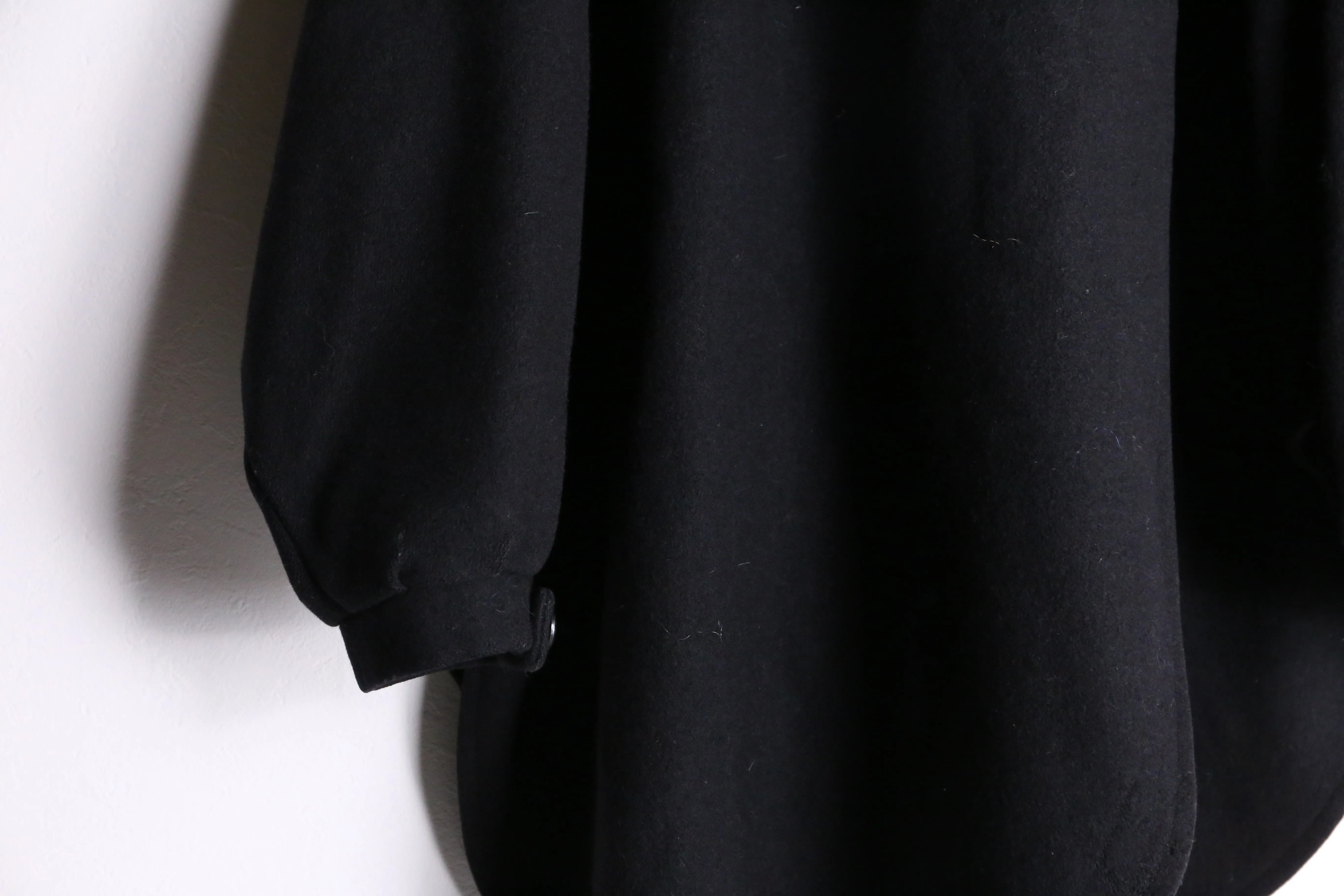 black color hooded poncho coat