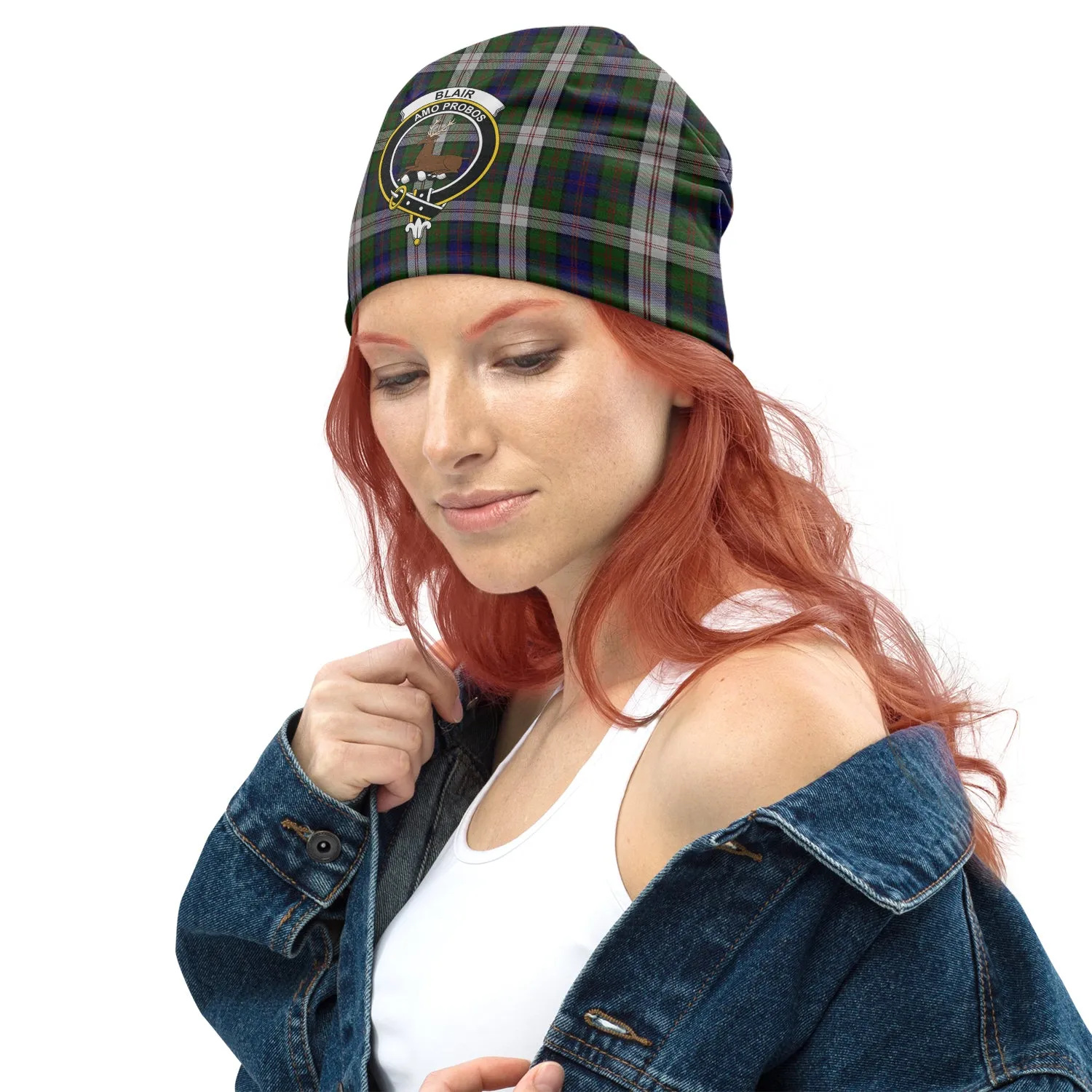 Blair Dress Tartan Beanies Hat with Family Crest