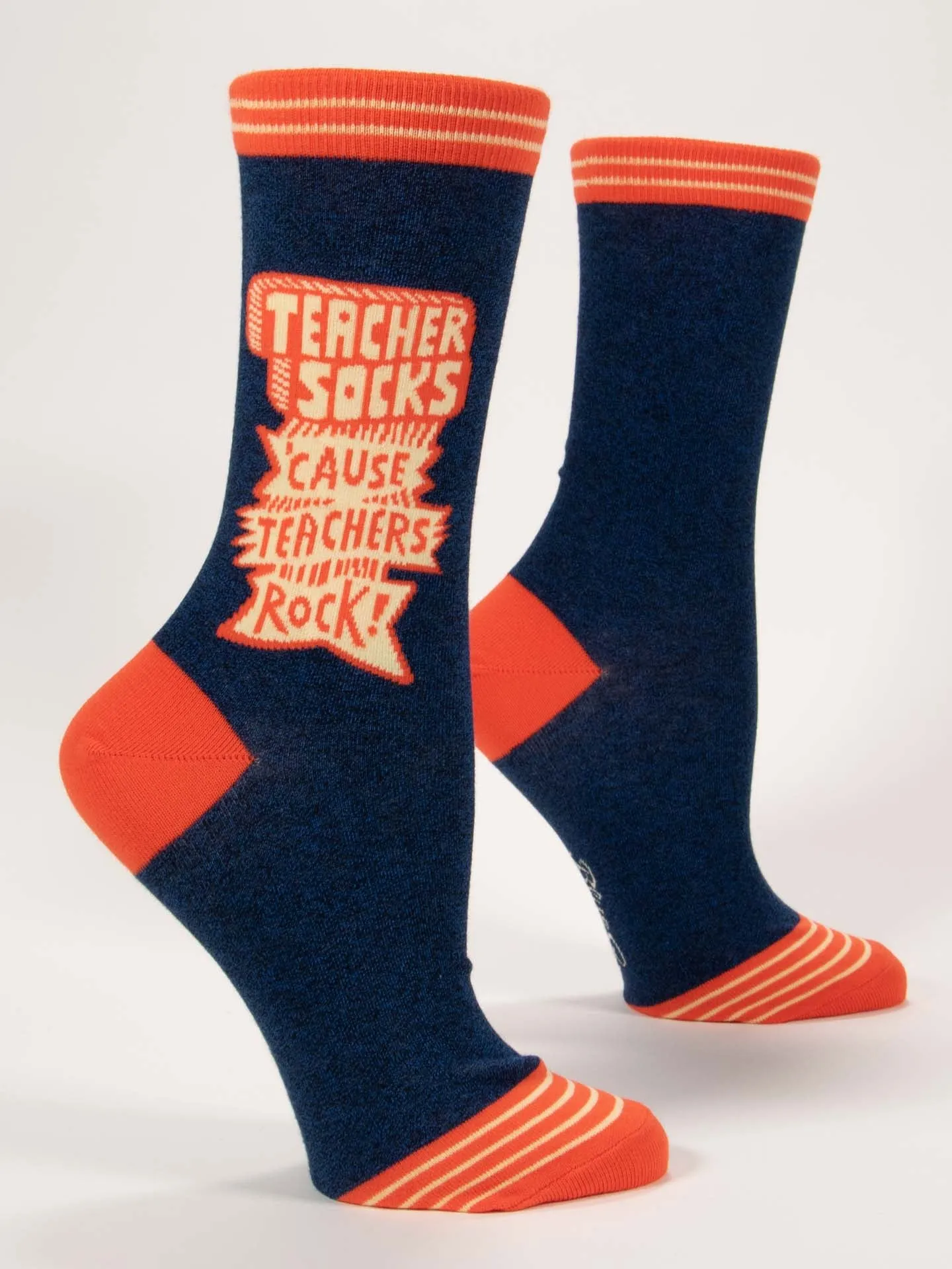 Blue Q - 'Teacher Socks 'Cause Teachers Rock' Crew Socks