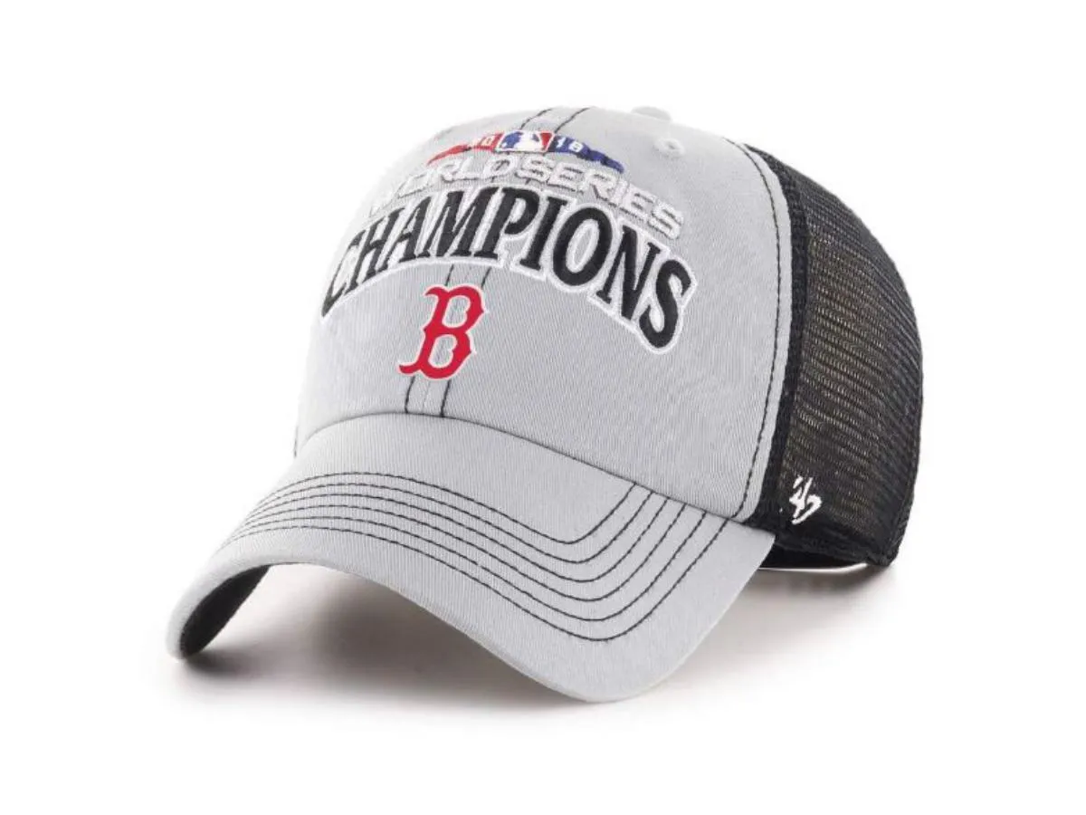 Boston Red Sox 2018 World Series Champions 47 Brand Trawler Mesh Hat Cap