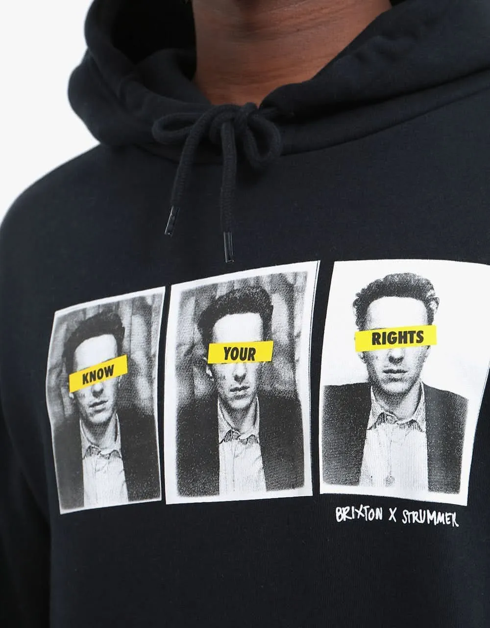 Brixton x Strummer Know Your Rights Pullover Hoodie - Black