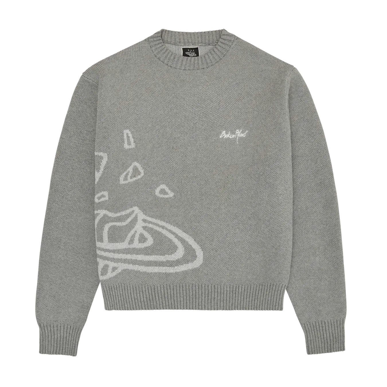 Broken Planet Knit Sweater 'Heather Grey'