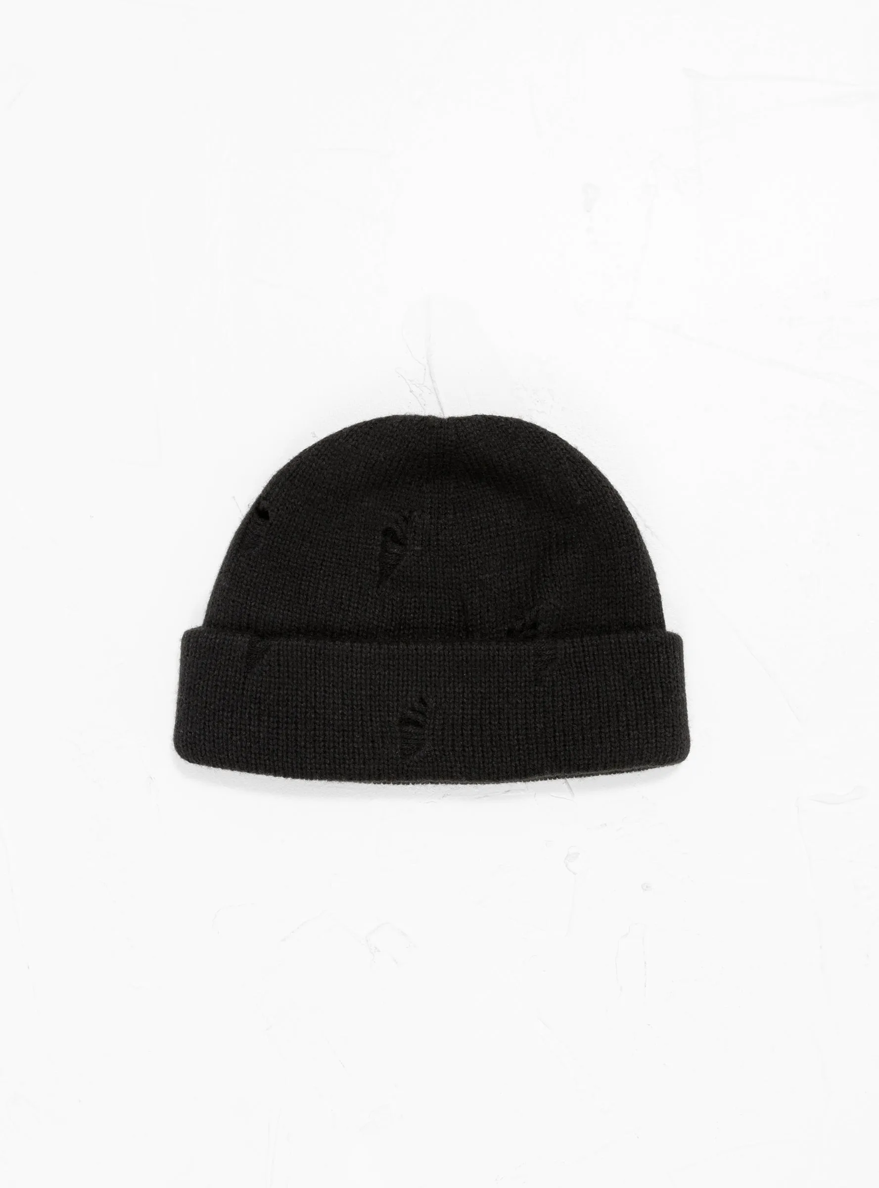 Broken Wool Beanie Black