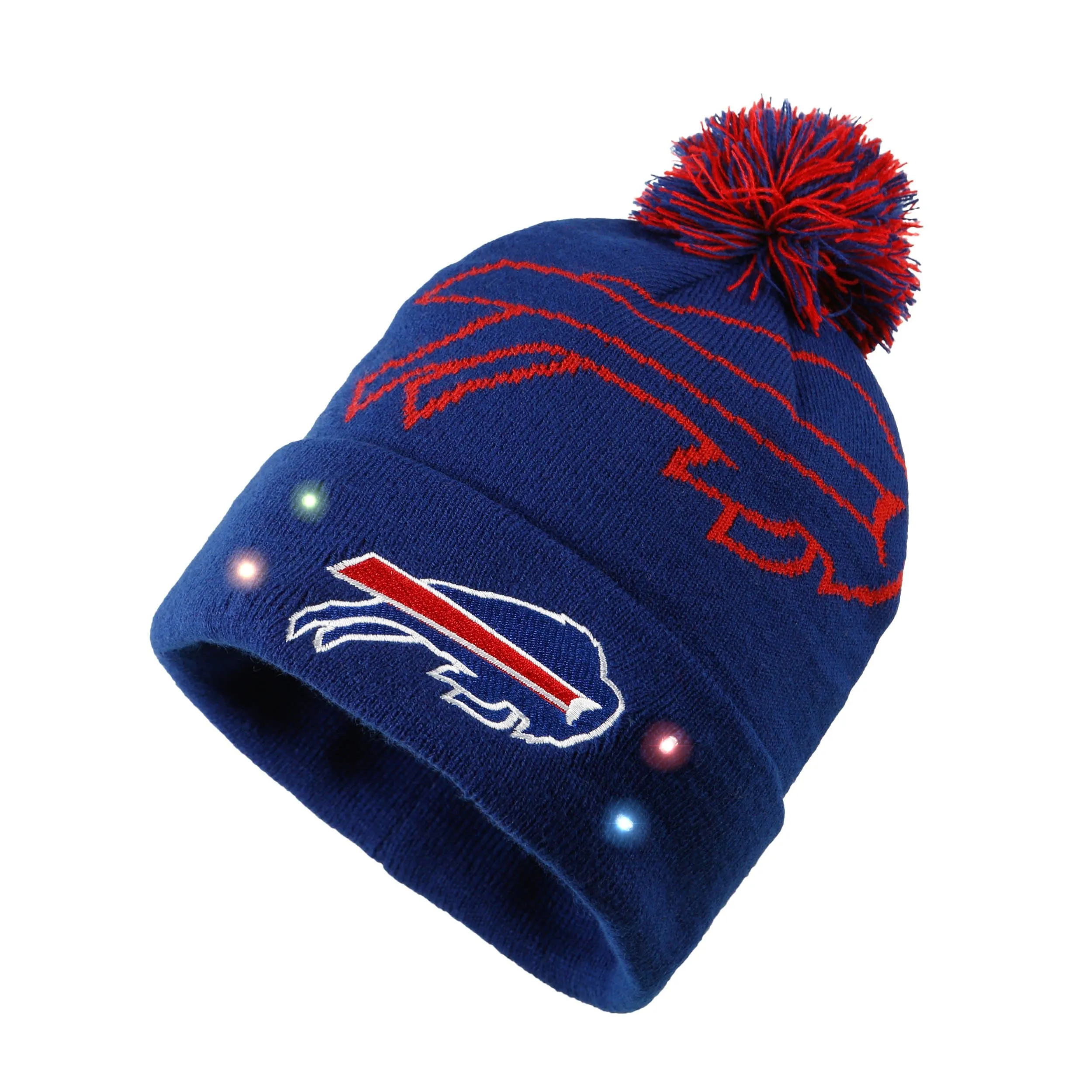 Buffalo Bills NFL Cropped Logo Light Up Knit Beanie