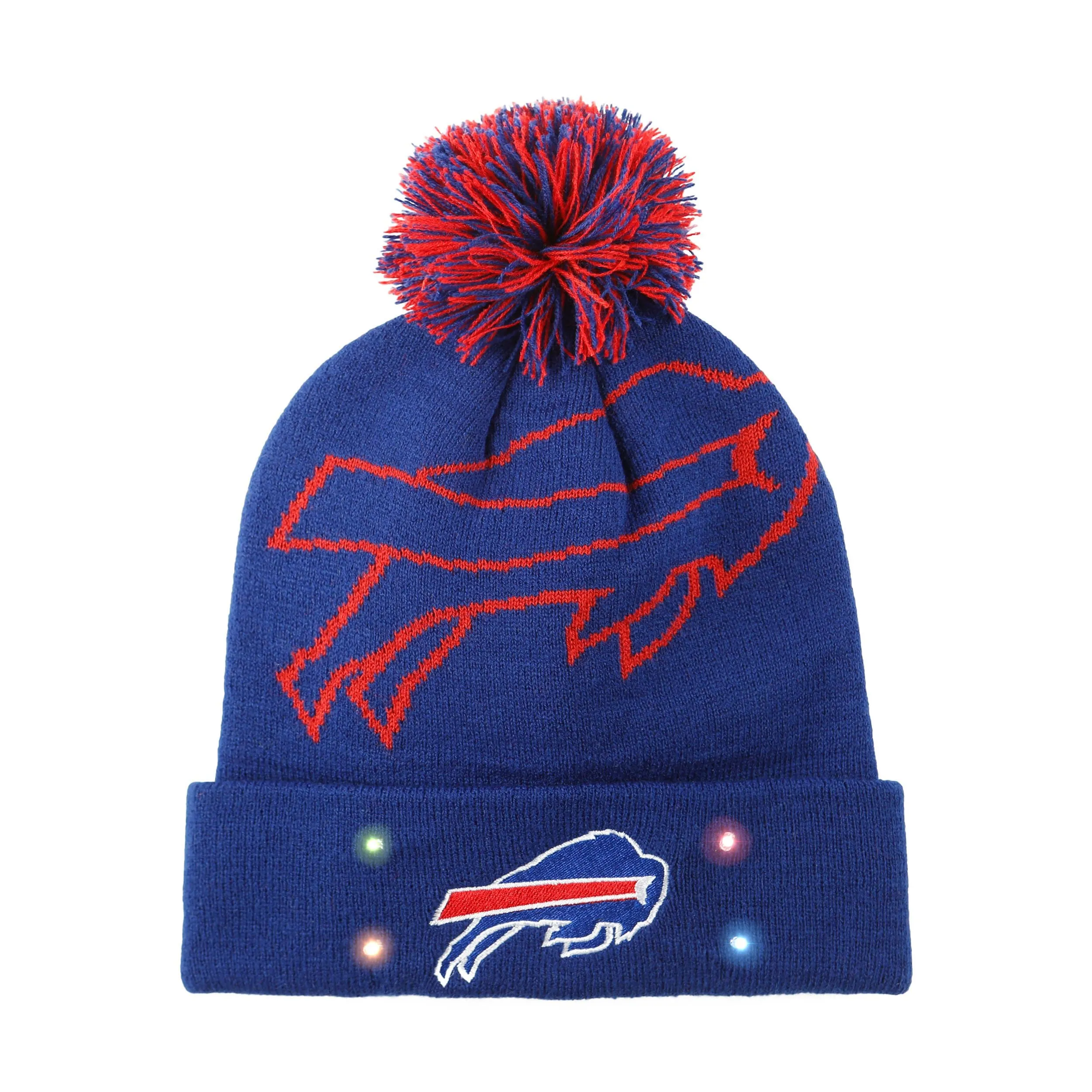 Buffalo Bills NFL Cropped Logo Light Up Knit Beanie